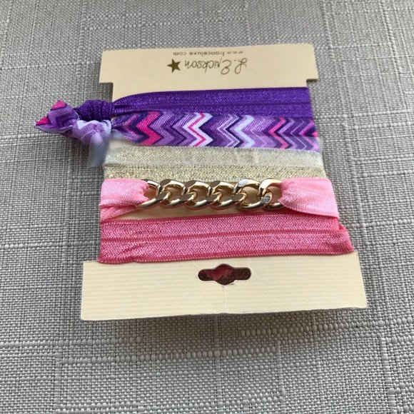 France Luxe L.Erickson Women Pony Tail Set of 5 Hair Pony Multi Color Hair Tie - Picture 3 of 7